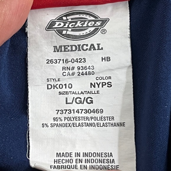 Dickies Womans Medical Scrub Pants Navy DK010 Sz L Loose Fit Utility Cargo Nurse - Picture 7 of 13